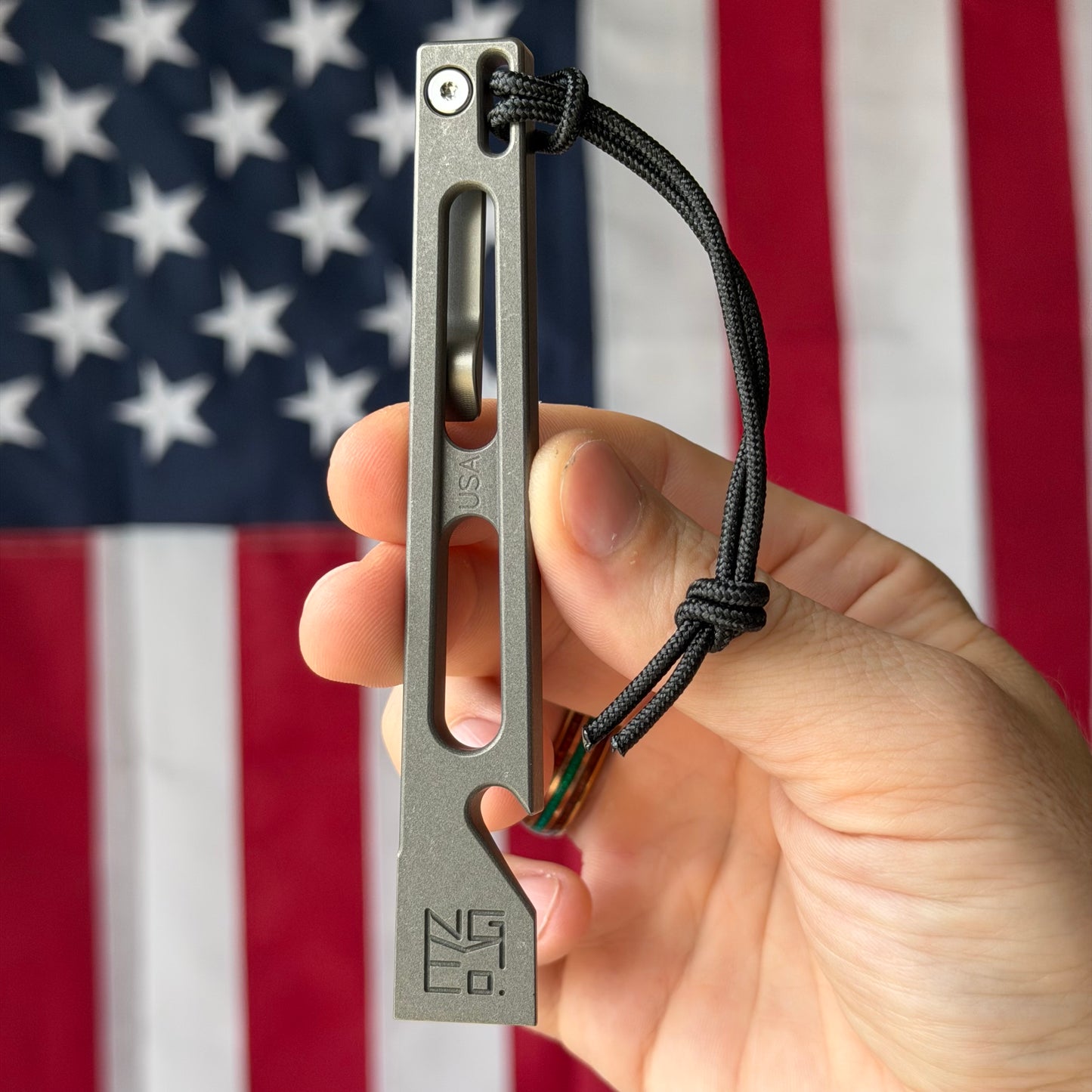NGMCo. Side Piece 2.0 4.81" Titanium Prybar – 6Al4V, Pry, Scraper, Cap Lifter, 1/4" Wrench – Made in USA