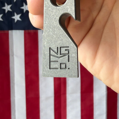 NGMCo. Side Piece 2.0 4.81" Titanium Prybar – 6Al4V, Pry, Scraper, Cap Lifter, 1/4" Wrench – Made in USA