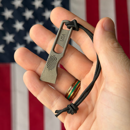 NGMCo. Maggie Sleeper 2.5" Titanium Keychain Prybar – 6Al4V, Pry Tip, Scraper, Nail Puller – Made in USA