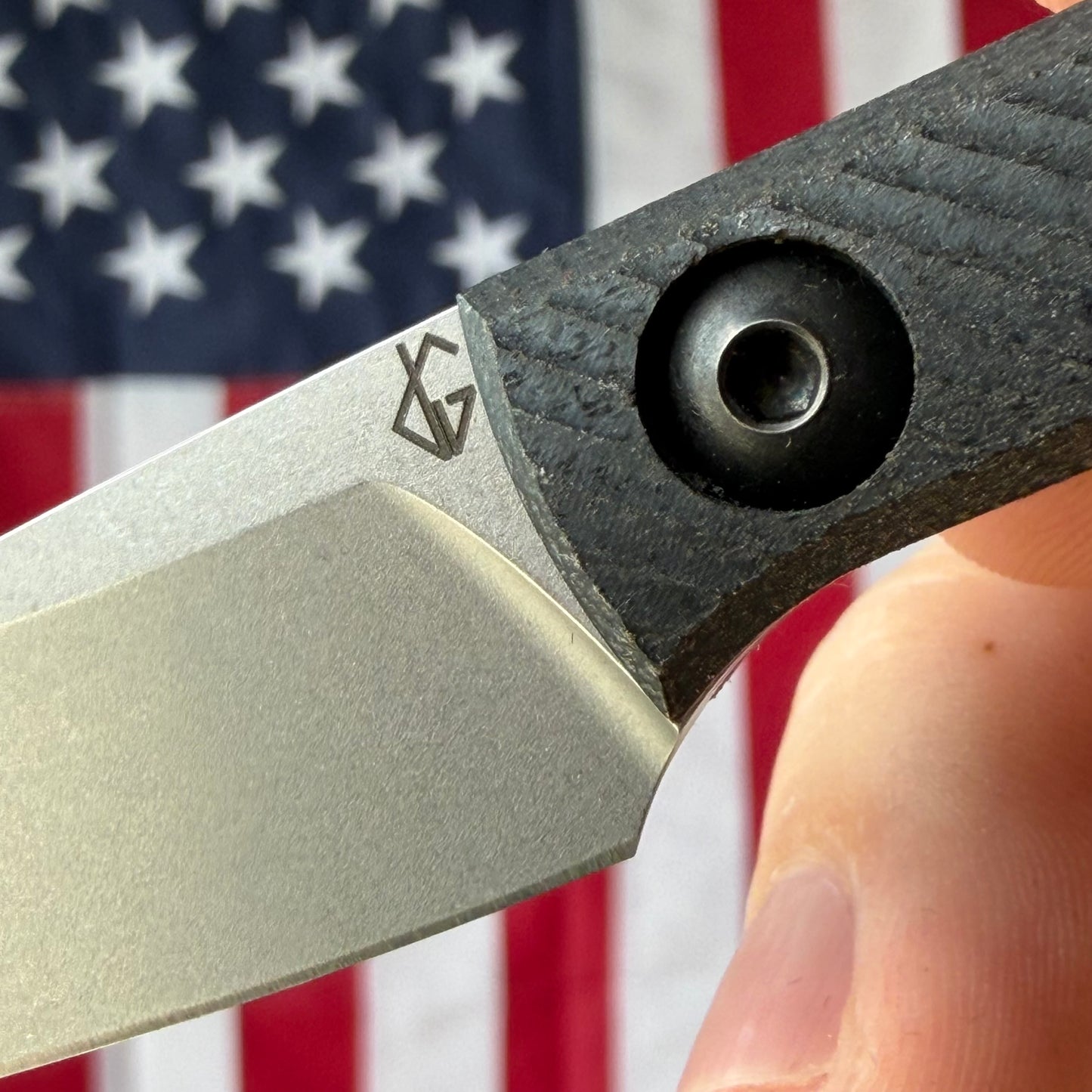 Radio Silence Chikadee 2.5" Fixed Blade – NSM Wear (CruWear) 63-64 HRC, Double Black Canvas Micarta, Kydex Sheath – Made in USA