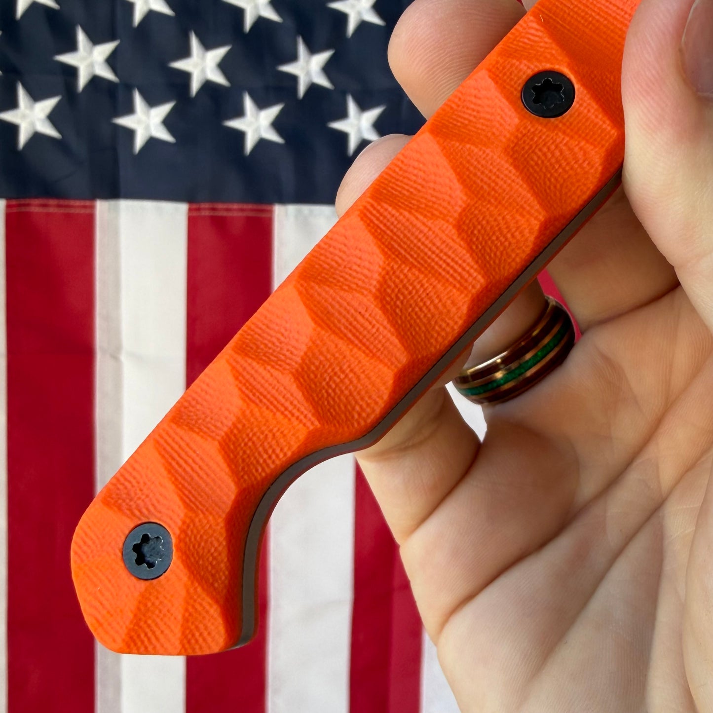 Sojourner Nomad 3.5" Fixed Blade – Hazard Orange G10, CPM MagnaCut Sandblasted – Made in USA