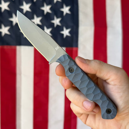 Sojourner Nomad 3.5" Fixed Blade – Slate Blue G10, Black Hardware, CPM MagnaCut – Made in USA