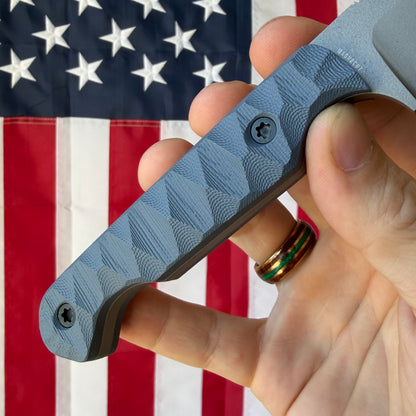 Sojourner Nomad 3.5" Fixed Blade – Slate Blue G10, Black Hardware, CPM MagnaCut – Made in USA