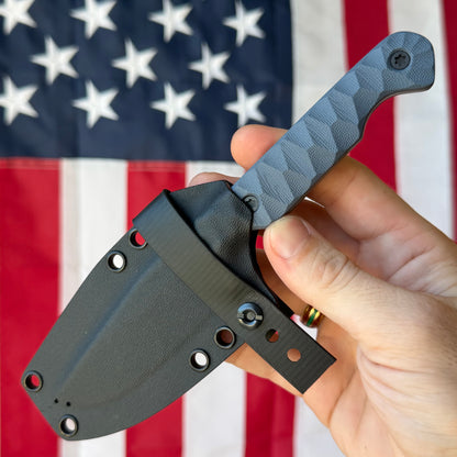Sojourner Nomad 3.5" Fixed Blade – Slate Blue G10, Black Hardware, CPM MagnaCut – Made in USA