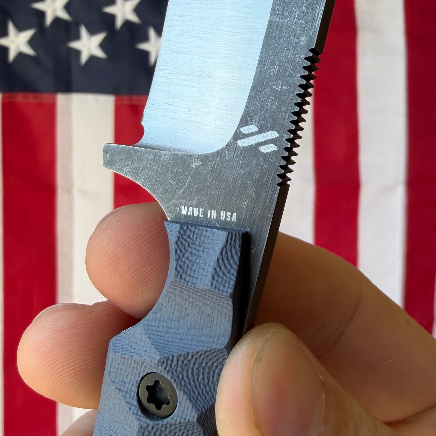 Sojourner Ranger 3.25" Fixed Blade – Slate Blue G10, Top Swedge, CPM MagnaCut Stonewashed – Made in USA