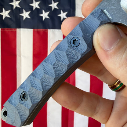 Sojourner Ranger 3.25" Fixed Blade – Slate Blue G10, Top Swedge, CPM MagnaCut Stonewashed – Made in USA