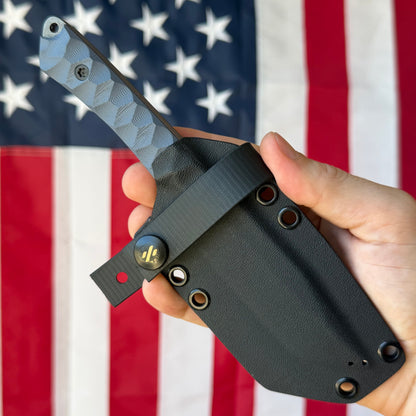 Sojourner Ranger 3.25" Fixed Blade – Slate Blue G10, Top Swedge, CPM MagnaCut Stonewashed – Made in USA
