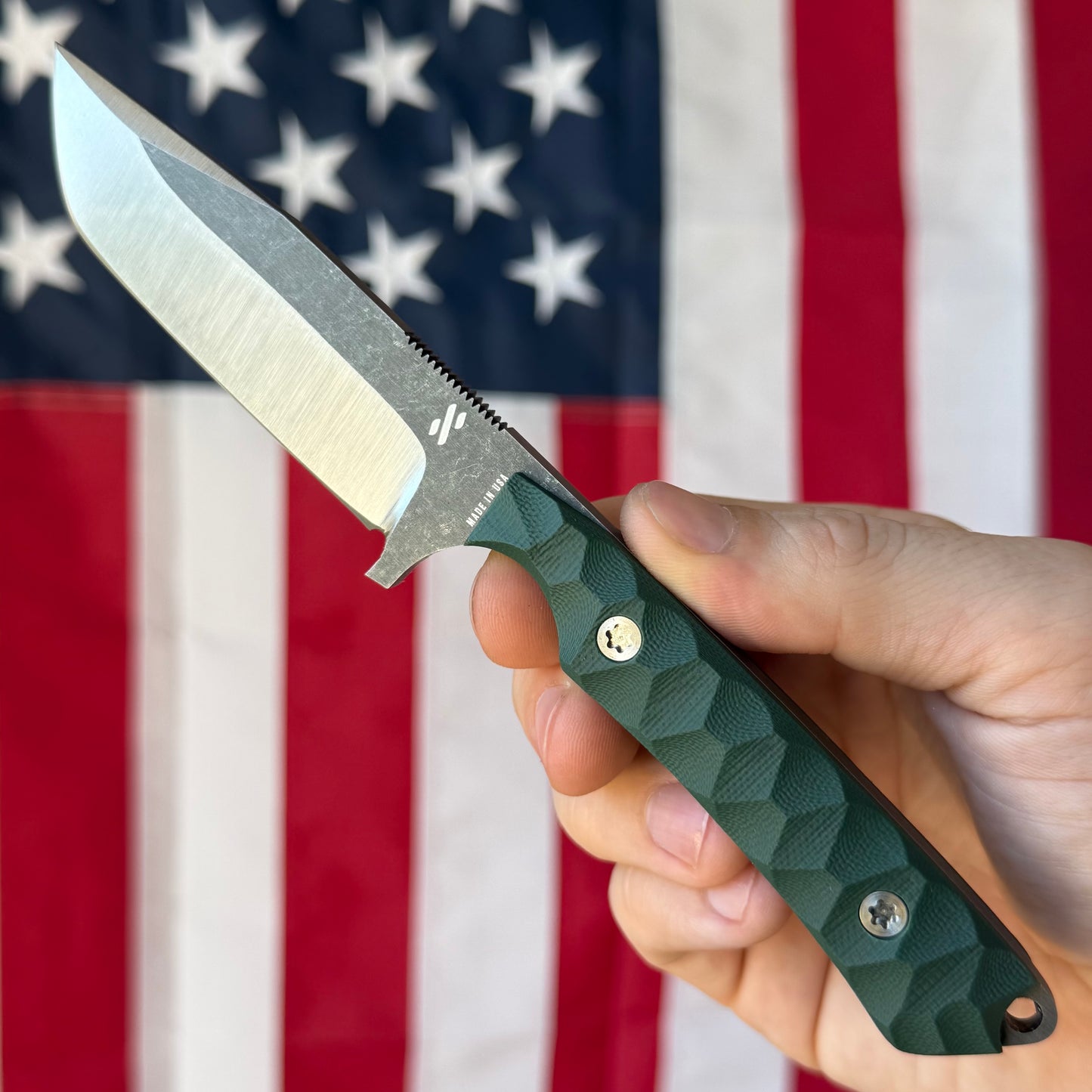 Sojourner Ranger 3.25" Fixed Blade – Forest Green G10, Top Swedge, CPM MagnaCut Stonewashed – Made in USA