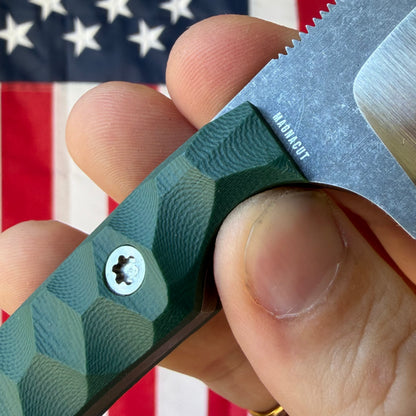 Sojourner Ranger 3.25" Fixed Blade – Forest Green G10, Top Swedge, CPM MagnaCut Stonewashed – Made in USA