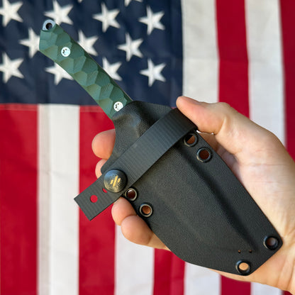 Sojourner Ranger 3.25" Fixed Blade – Forest Green G10, Top Swedge, CPM MagnaCut Stonewashed – Made in USA