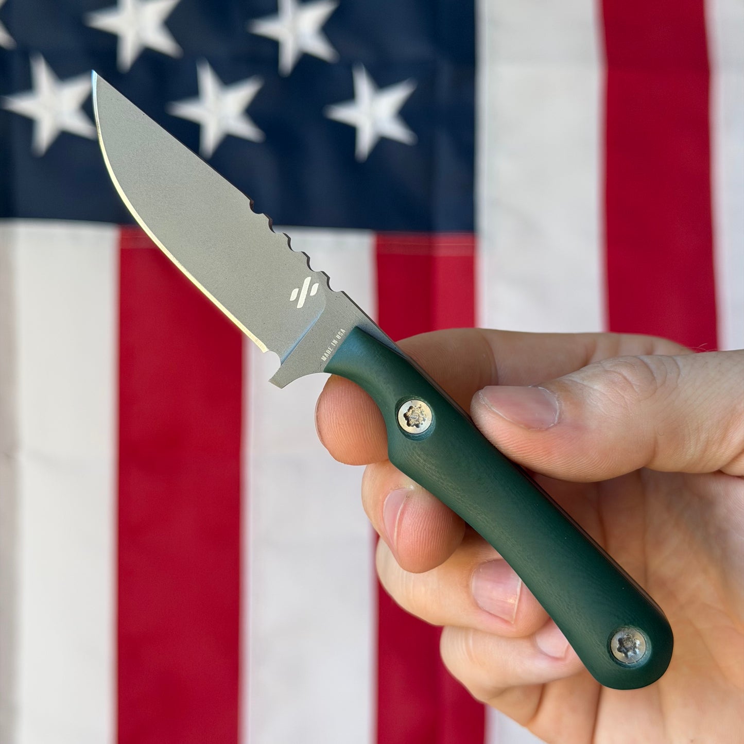 Sojourner Trailmate 2.65" Fixed Blade – Forest Green G10, AEB-L, Leather Sheath – Made in USA