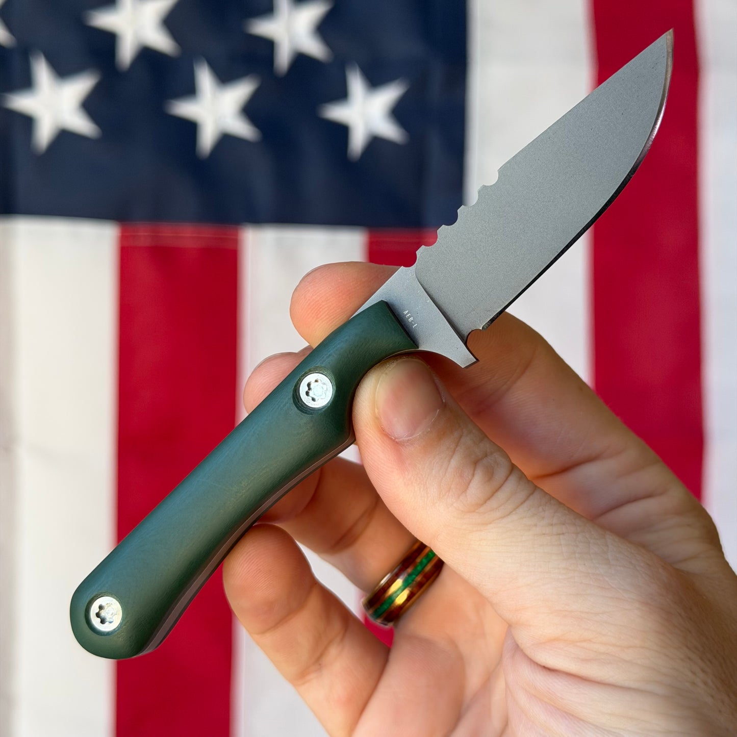 Sojourner Trailmate 2.65" Fixed Blade – Forest Green G10, AEB-L, Leather Sheath – Made in USA