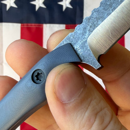 Sojourner Trailmate 2.65" Fixed Blade – Slate Blue G10, AEB-L, Leather Sheath – Made in USA