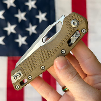 Microtech MSI S/E Tri-Grip 3.88" Manual – Dark Earth Polymer, M390MK Apocalyptic, RAM-LOK – Made in USA (210T-10APPMDE)