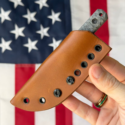 Townsend Knife Co. Mini MC 2.5" Fixed Blade – K390 64.5 HRC, Grey Micarta, Piece #3 of 3 – Made in USA