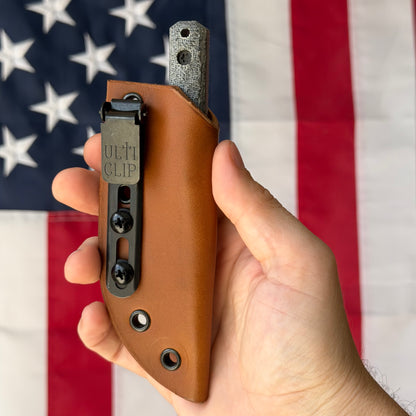 Townsend Knife Co. Mini MC 2.5" Fixed Blade – K390 64.5 HRC, Grey Micarta, Piece #3 of 3 – Made in USA