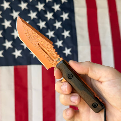 Severed Metal Works Phantom Pain 3.7" Fixed Blade – 80CrV2, Harpoon Back, Kydex Sheath – Made in USA