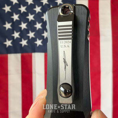The Back Door: Microtech Marfione Select Combat Troodon Gen III T/E OTF Auto, 4" Blued Baker Forge CopperMai Damascus, Black Handle - Made in USA (1144-16MS2) (Trade In)