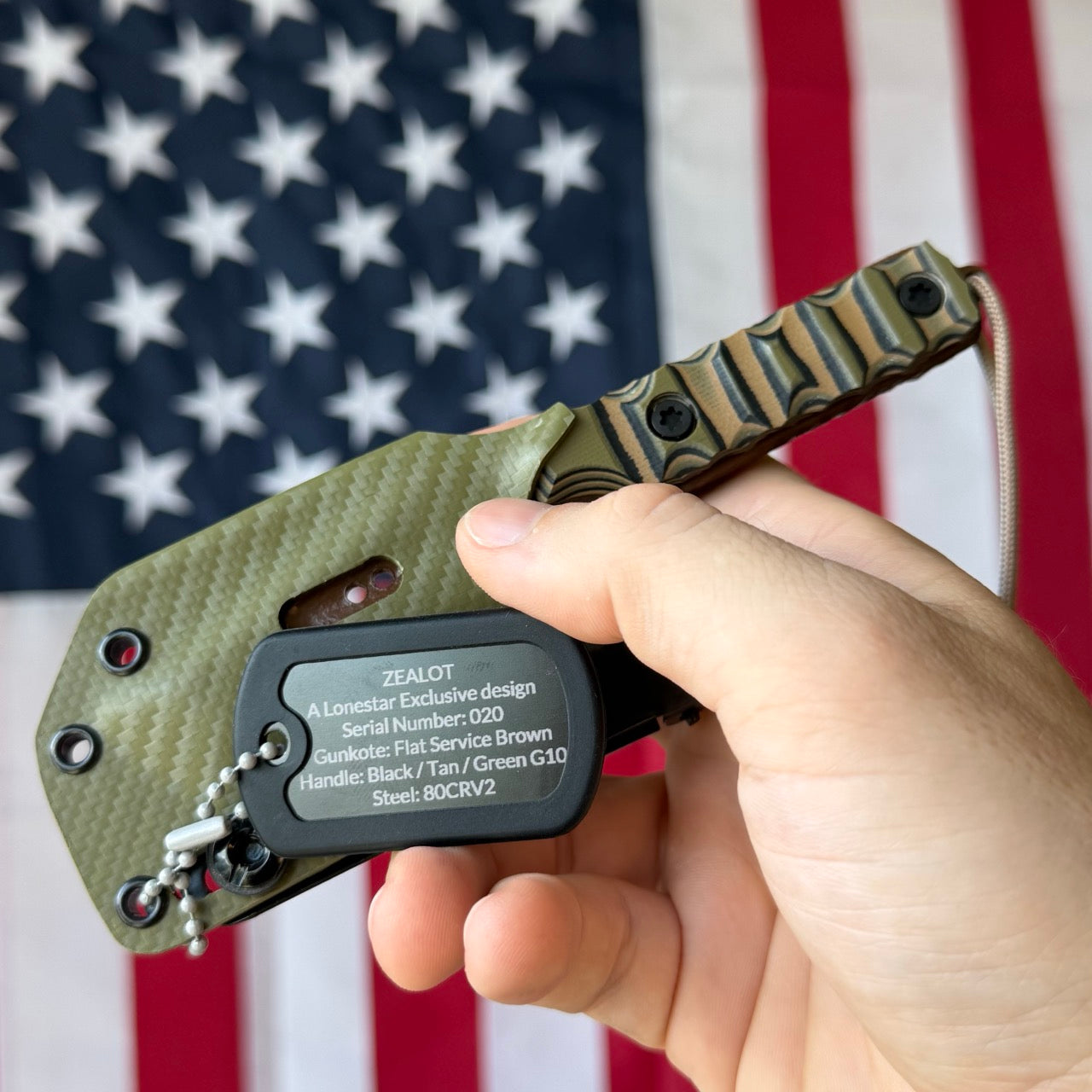 Severed Metal Works Zealot Fixed Blade – 2.5” Tanto Blade, 80CrV2 Steel, Micarta Scales – Made in USA