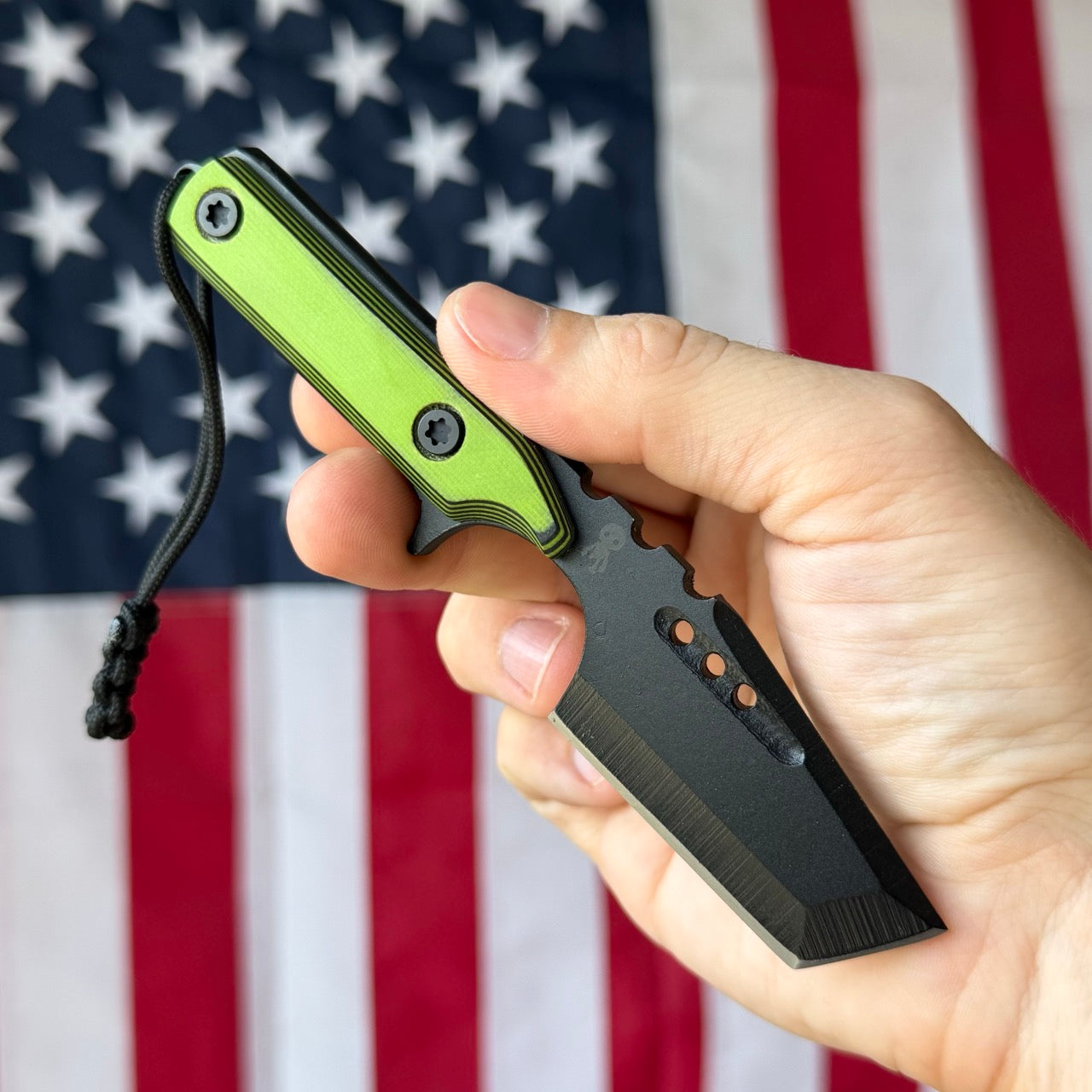 Severed Metal Works Zealot Fixed Blade – 2.5” Tanto Blade, 80CrV2 Steel, Micarta Scales – Made in USA