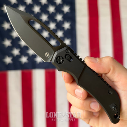 Heretic Koschei - 3.6" DLC MagnaCut, Black Tactical Hardware, Crossbar Lock - Made in USA (H061-6A-T)
