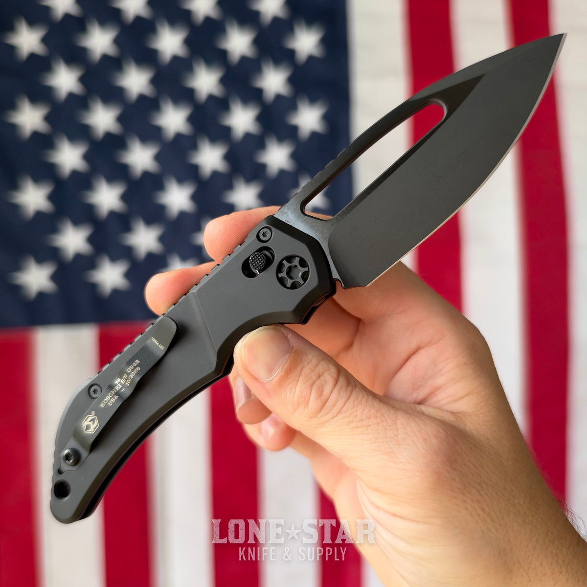 Heretic Koschei - 3.6" DLC MagnaCut, Black Tactical Hardware, Crossbar Lock - Made in USA (H061-6A-T)
