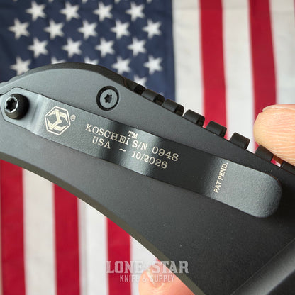 Heretic Koschei - 3.6" DLC MagnaCut, Black Tactical Hardware, Crossbar Lock - Made in USA (H061-6A-T)