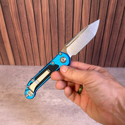 L.U.D.T. Gen III Blue T/E, 3.5″ M390MK Blade, Blue Aluminum, Made in USA (1136-10BL)