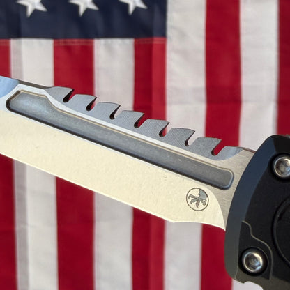 Microtech Ultratech Gen IV Interceptor Signature Series - Topographic Deep Engraved, M390MK OTF - Made in USA (11174TP-10S)