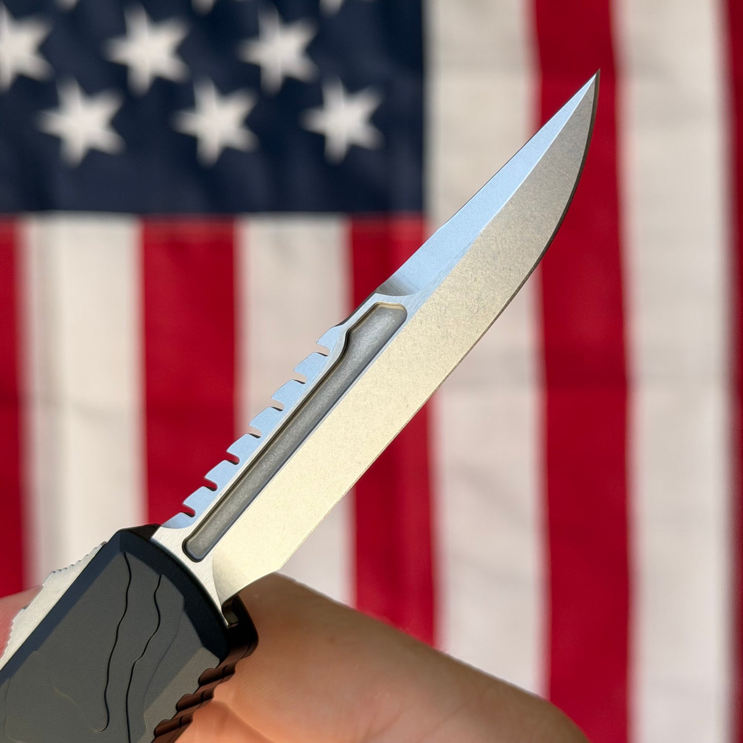 Microtech Ultratech Gen IV Interceptor Signature Series - Topographic Deep Engraved, M390MK OTF - Made in USA (11174TP-10S)