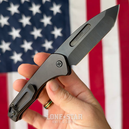 The Back Door: Medford Praetorian Swift Auto, 3.3" Blade, Button Lock with Titanium Safety - Made in USA (Trade In)
