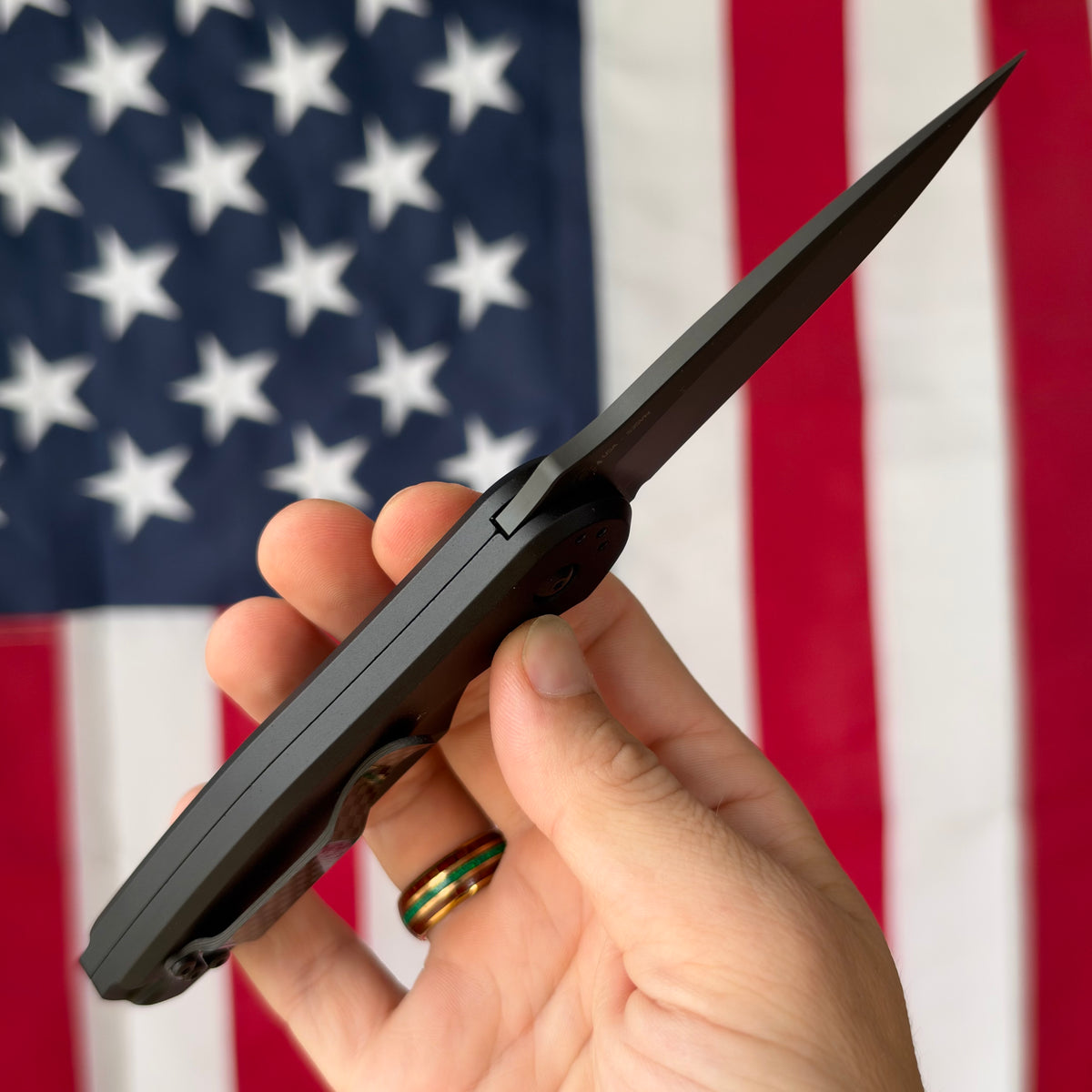 The Back Door: Spartan Blades Zelos Auto, 3.25" CPM S35VN Black PVD, Black Mil-Anodized Aluminum, Carbon Fiber Clip - Made in USA (SF9BKBK) (Trade In)