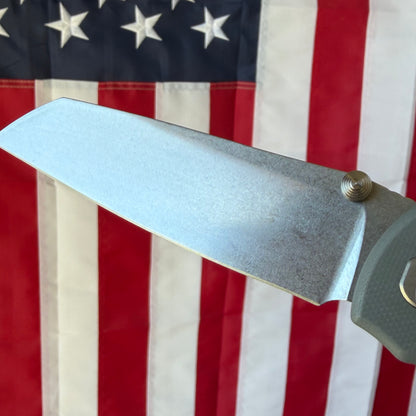 The Back Door: ABW Model 3 Manual Gray G10 Knife - MagnaCut Blade - Made in USA (Return)