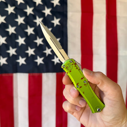 Microtech Hera II Auto Mini D E Black Aluminum, 3.0″ M390MK Blade, Made in USA (MCT1701M10Z)