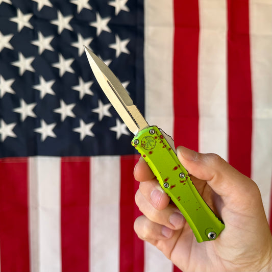 Microtech Hera II Auto Mini D E Black Aluminum, 3.0″ M390MK Blade, Made in USA (MCT1701M10Z)