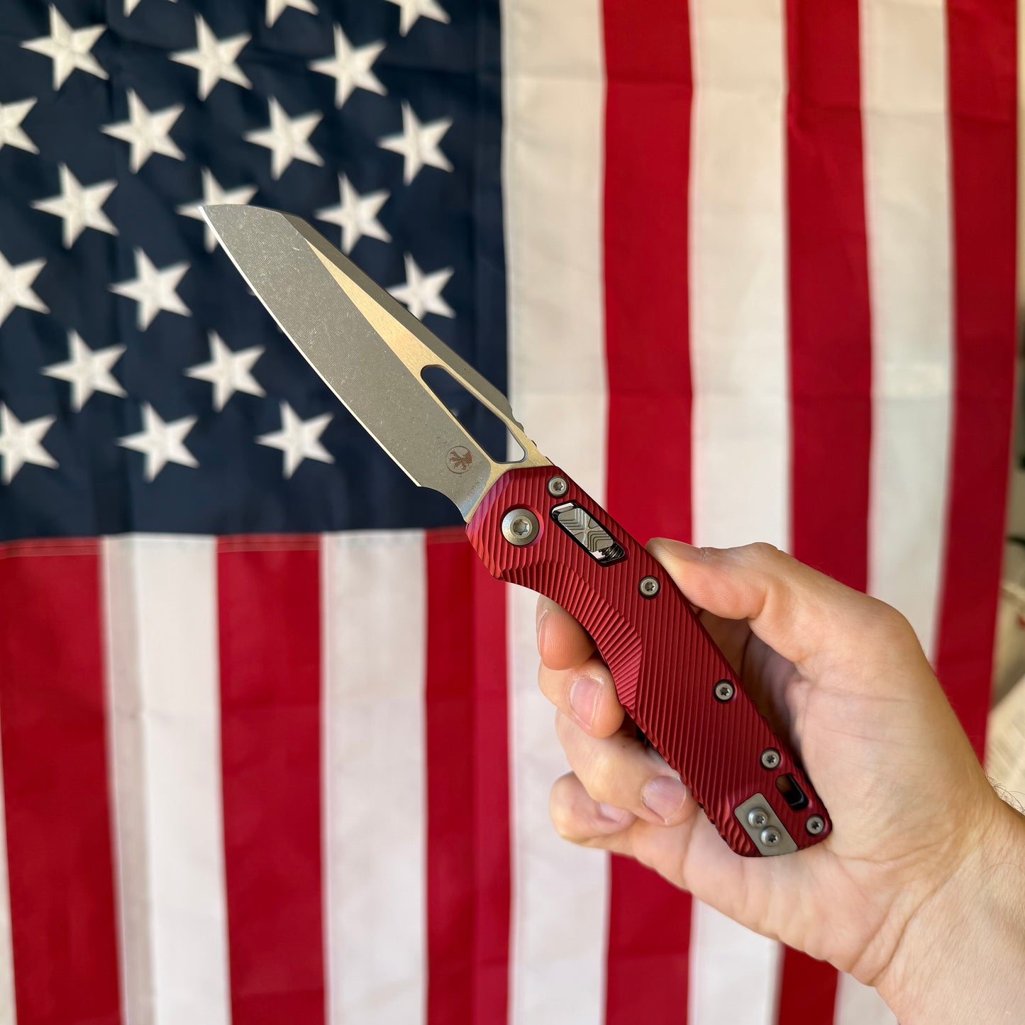 Microtech MSI Merlot Aluminum Fluted, 3.9″ M390MK Blade, Made in USA (210-10APFLMR)