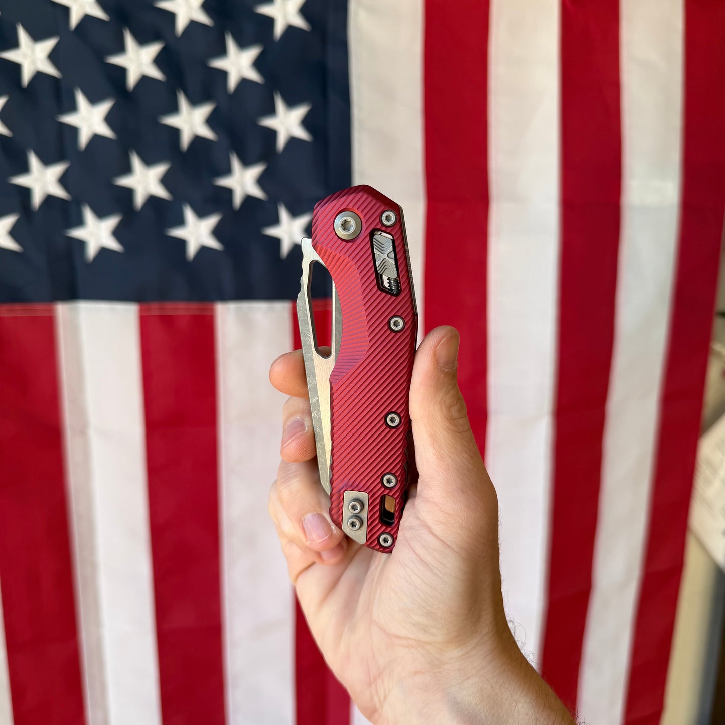 Microtech MSI Merlot Aluminum Fluted, 3.9″ M390MK Blade, Made in USA (210-10APFLMR)