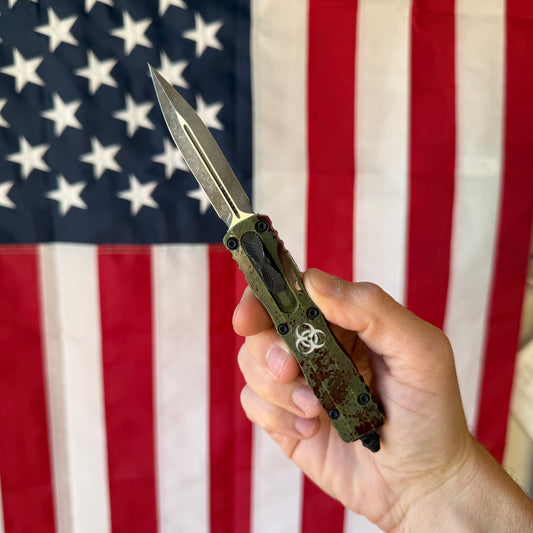 Dirac OTF Outbreak Signature Series, 2.9″ M390MK Blade, Made in USA (225-1OBDS)