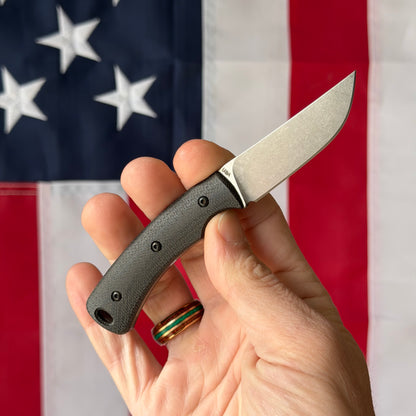 TRM Tagalong Forest Green G10 Fixed Blade, 2.4″ MagnaCut Blade, Made in USA
