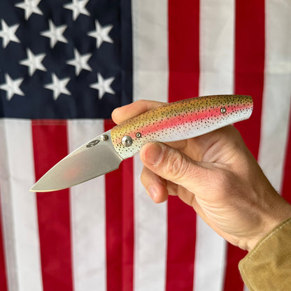 TRM Neutron 2 LL Rainbow Trout G10, 3.0″ MagnaCut Blade, Made in USA