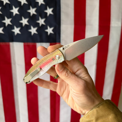 TRM Neutron 2 LL Rainbow Trout G10, 3.0″ MagnaCut Blade, Made in USA
