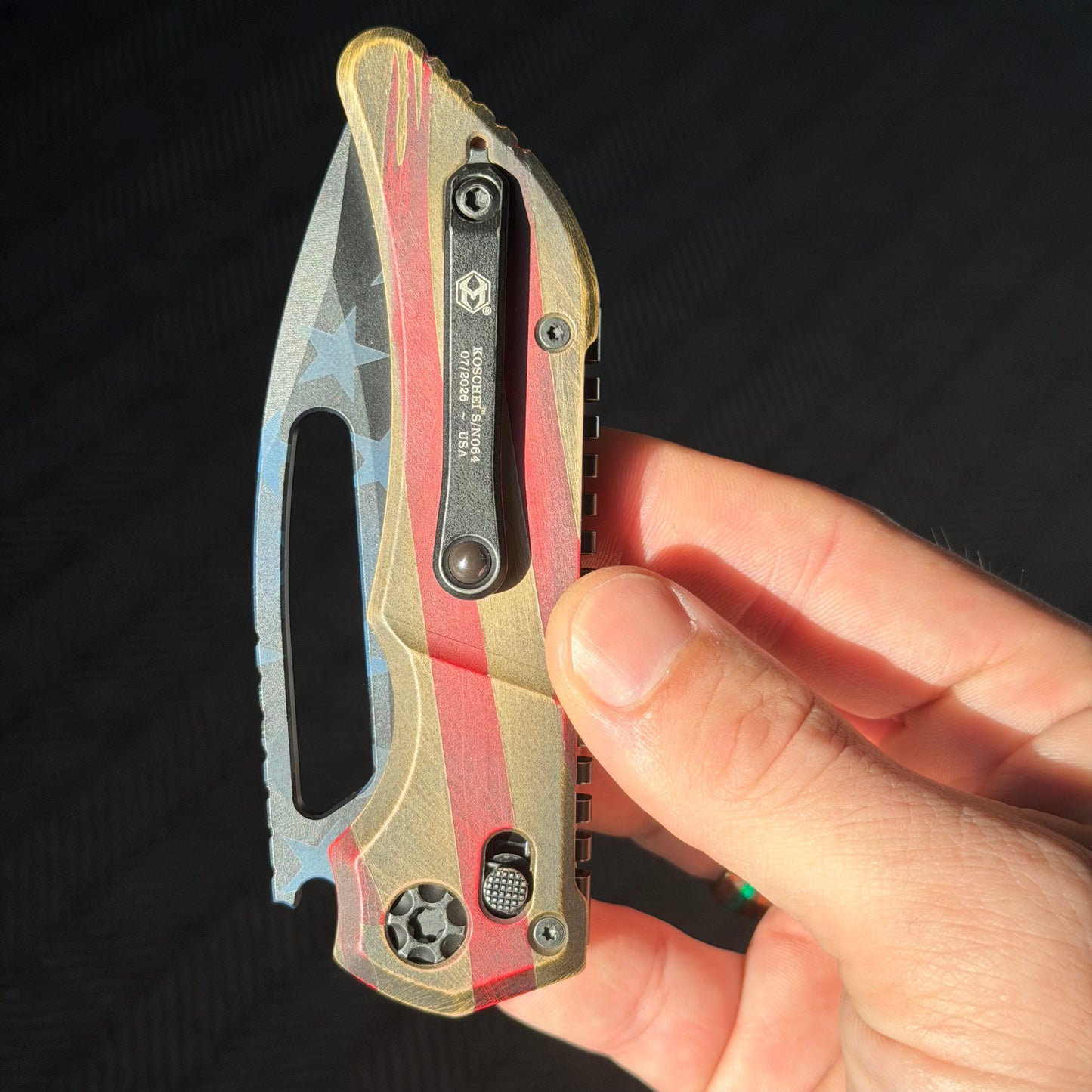 Heretic Koschei America 250 Edition - Crossbar Lock, MagnaCut, Serialized - Made in USA (H061-USA-250)