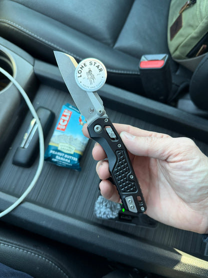 Microtech MSI Mini Black Aluminum 3.25 inch M390MK Power Blade Knife – Made in USA