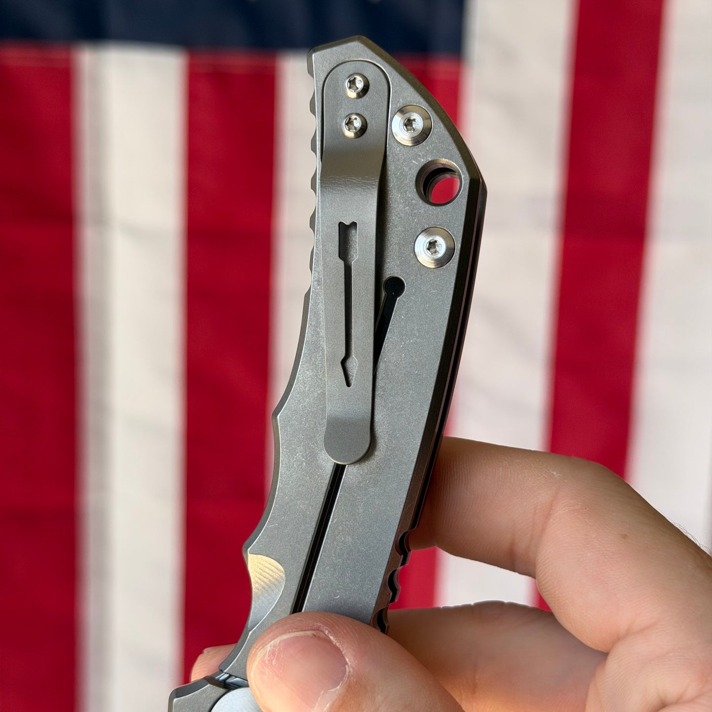Spartan Blades Harsey Folder SHF - Titanium Frame Lock, Stonewash MagnaCut - Made in USA (SF5SW)