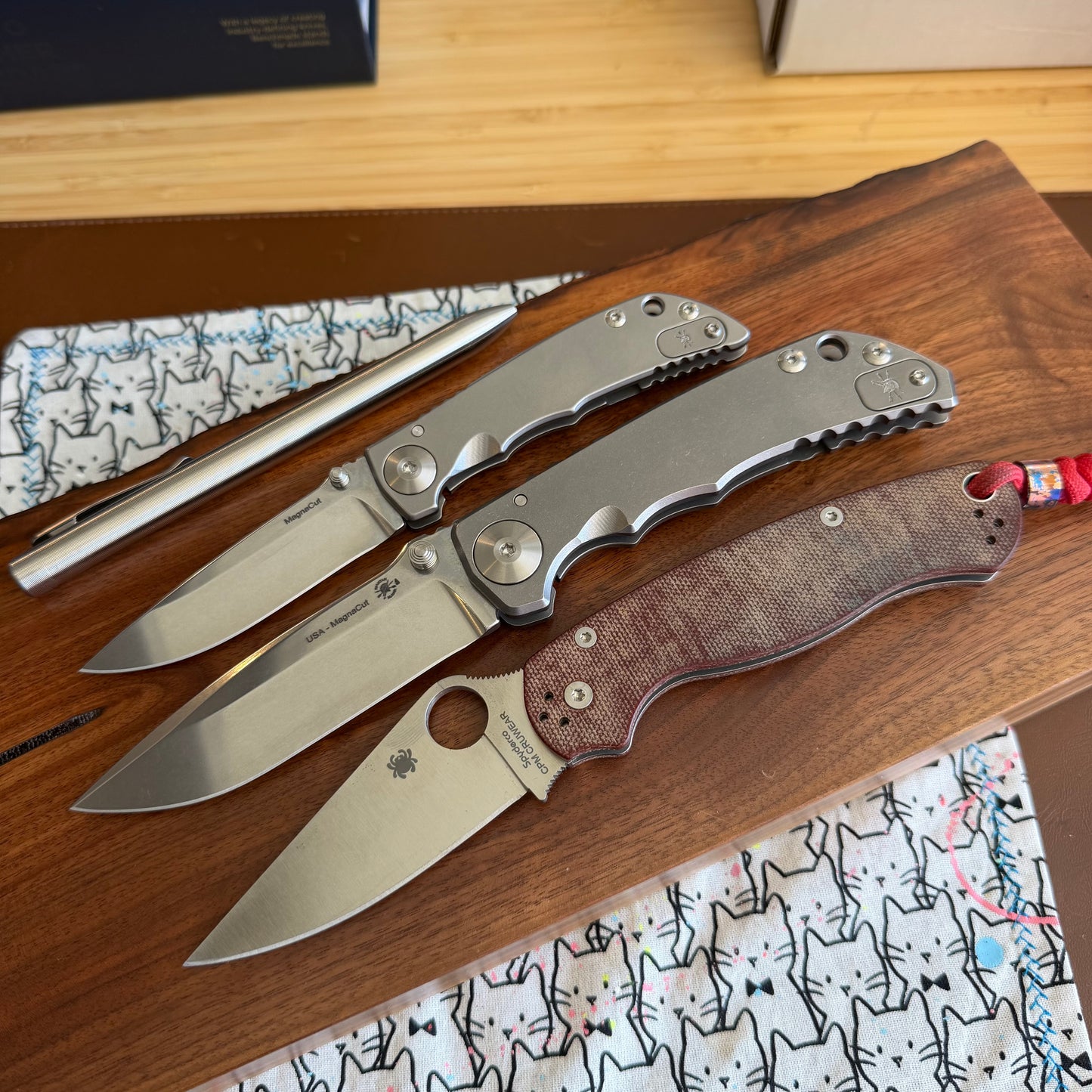 Spartan Blades Harsey Folder SHF 3.25 - Titanium Frame Lock, Stonewash Magnacut - Made in USA (SF10SW)