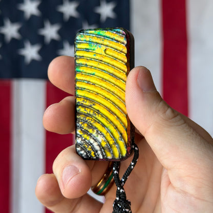 The Back Door: Demo - Rivery MFG Zero Utility Knife, Original Pattern Nebula Anodized, 6061 Aluminum - Made in USA