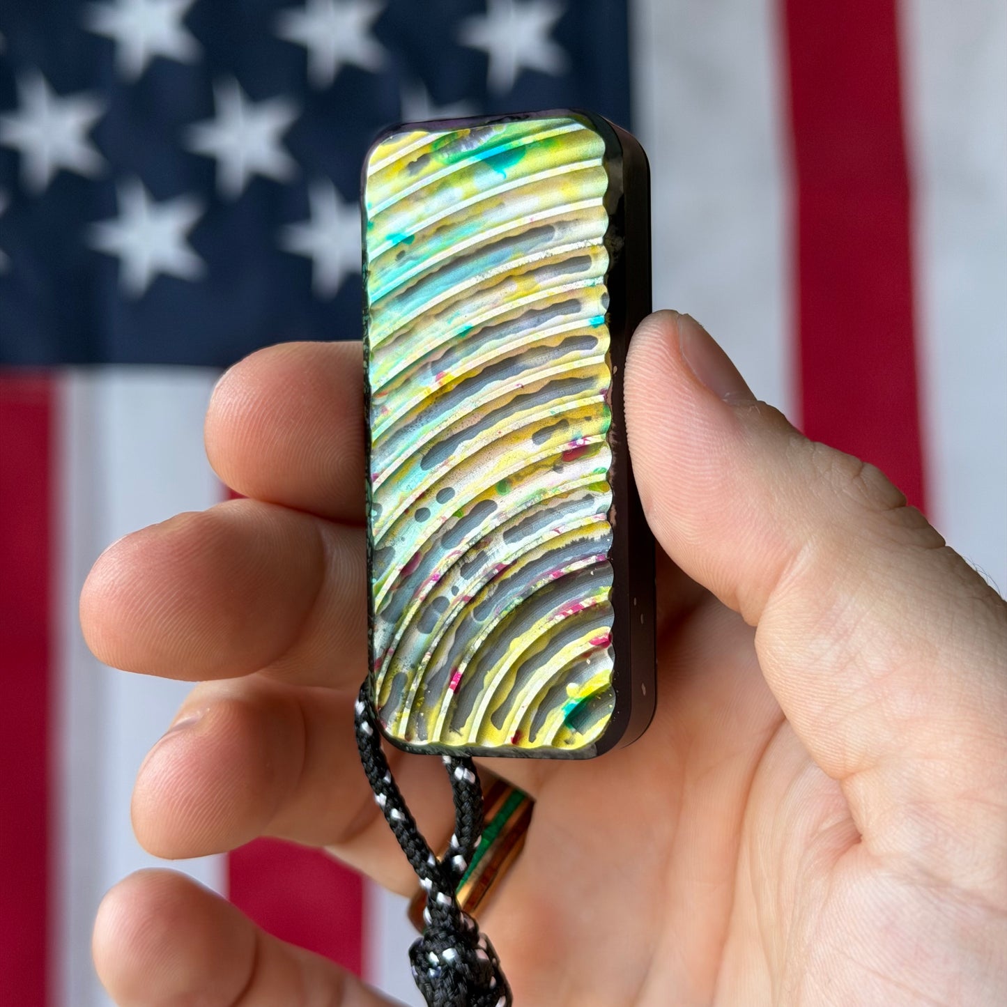 The Back Door: Demo - Rivery MFG Zero Utility Knife, Original Pattern Nebula Anodized, 6061 Aluminum - Made in USA