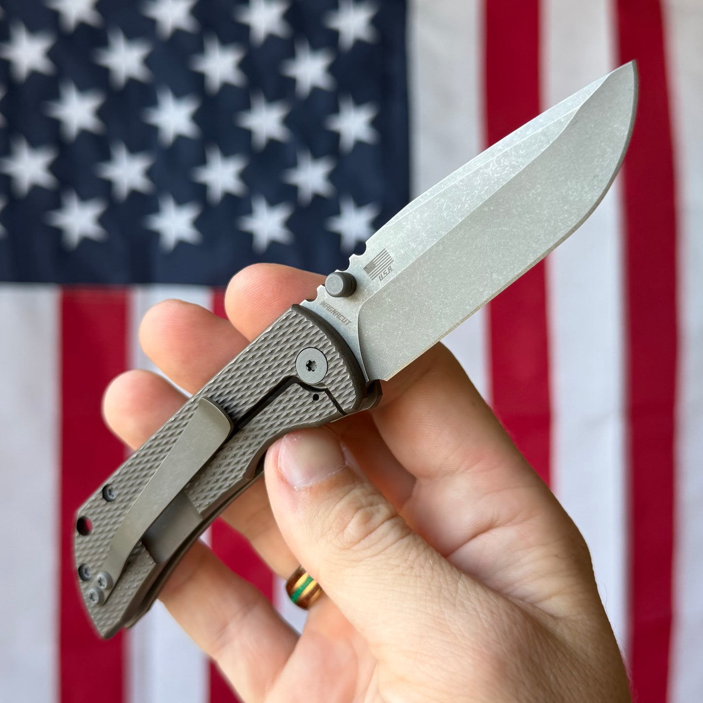 The Back Door: Demo - McNees PM Mac 2 3" Drop Point, CPM-MagnaCut, Diamond Milled Titanium, Frame Lock - Made in USA (T2501)