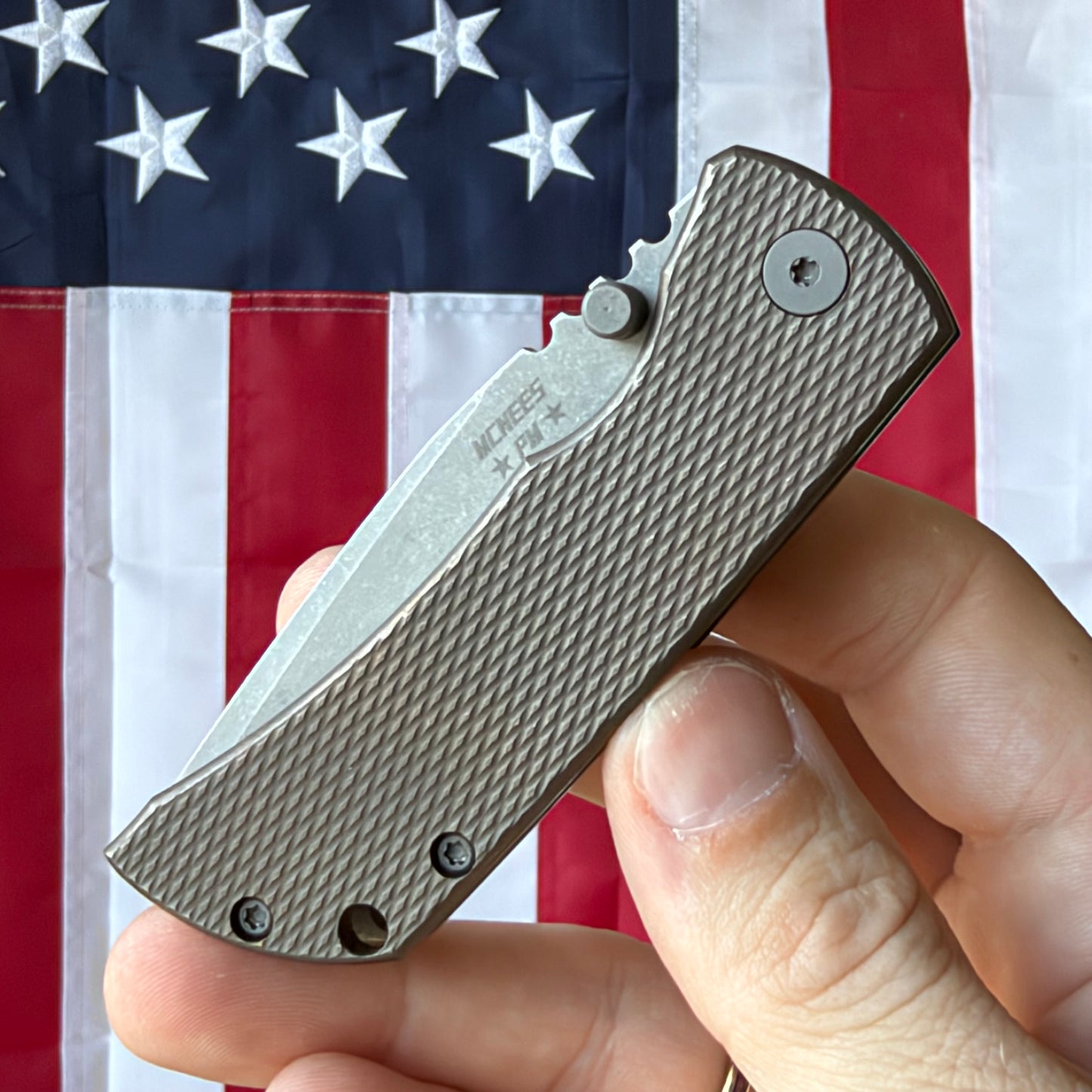 The Back Door: Demo - McNees PM Mac 2 3" Drop Point, CPM-MagnaCut, Diamond Milled Titanium, Frame Lock - Made in USA (T2501)