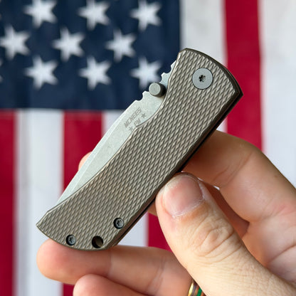 The Back Door: Demo - McNees PM Mac 2 3" Drop Point, CPM-MagnaCut, Diamond Milled Titanium, Frame Lock - Made in USA (T2501)